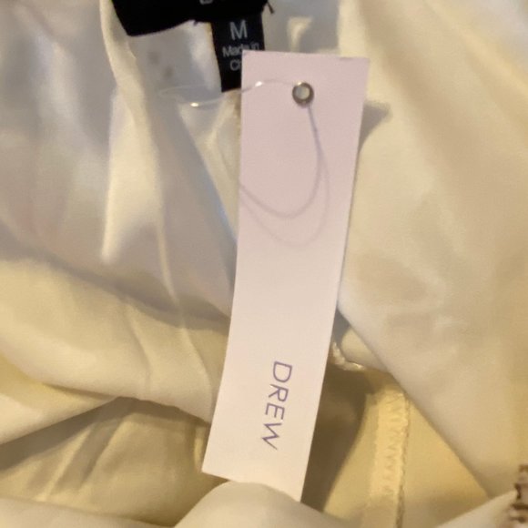 Drew (Anthropologie) Women's Sheer Lined Cream Floral Skirt - M - Picture 9 of 12